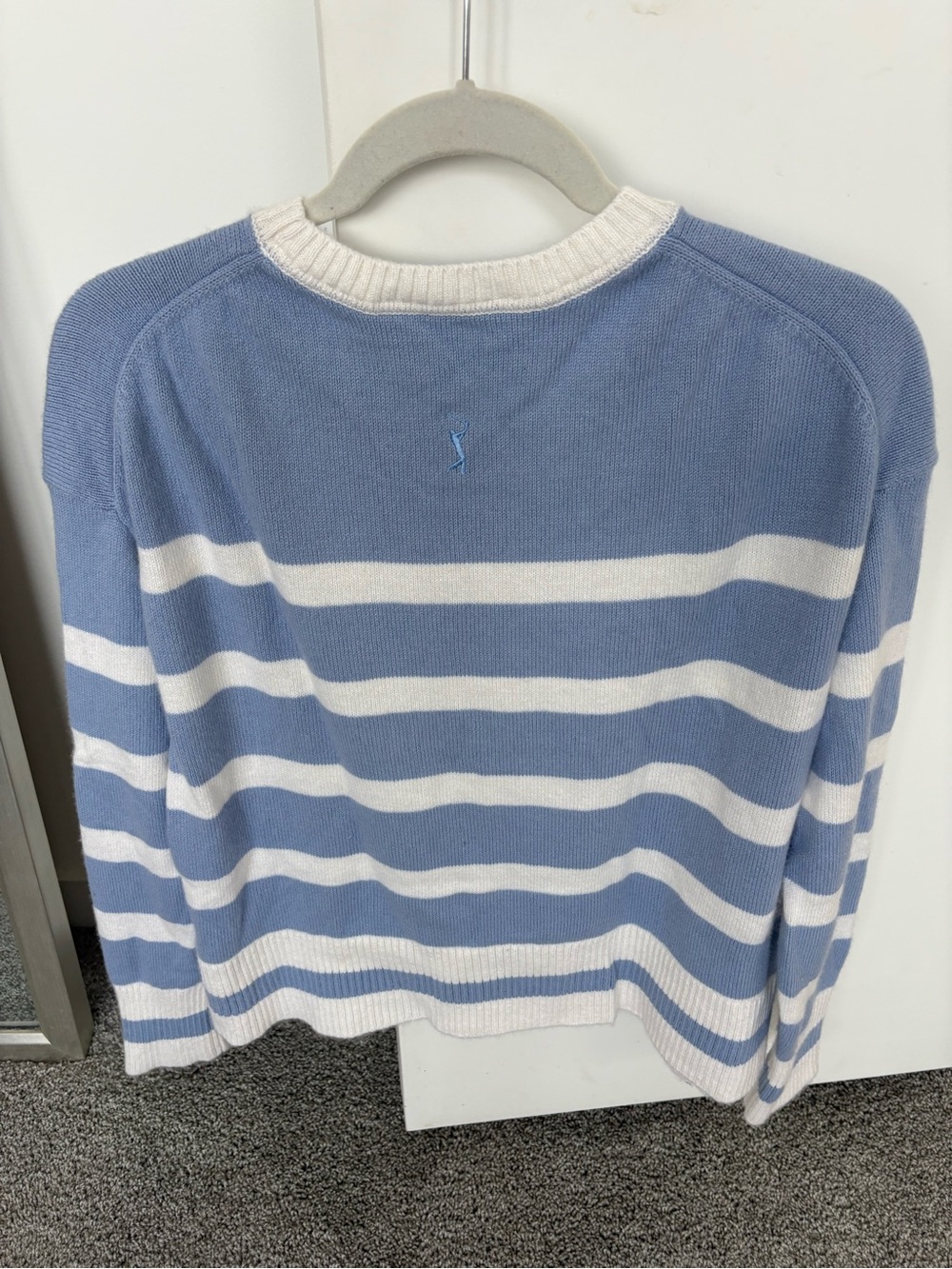 B. Draddy $500 ELLA STRIPE CREW SCOTTISH CASHMERE sz M - Picture 6 of 9